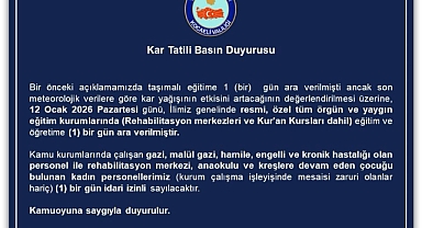Kocaeli ve İlçeleri'nde Eğitime bir günlük ara verildi!